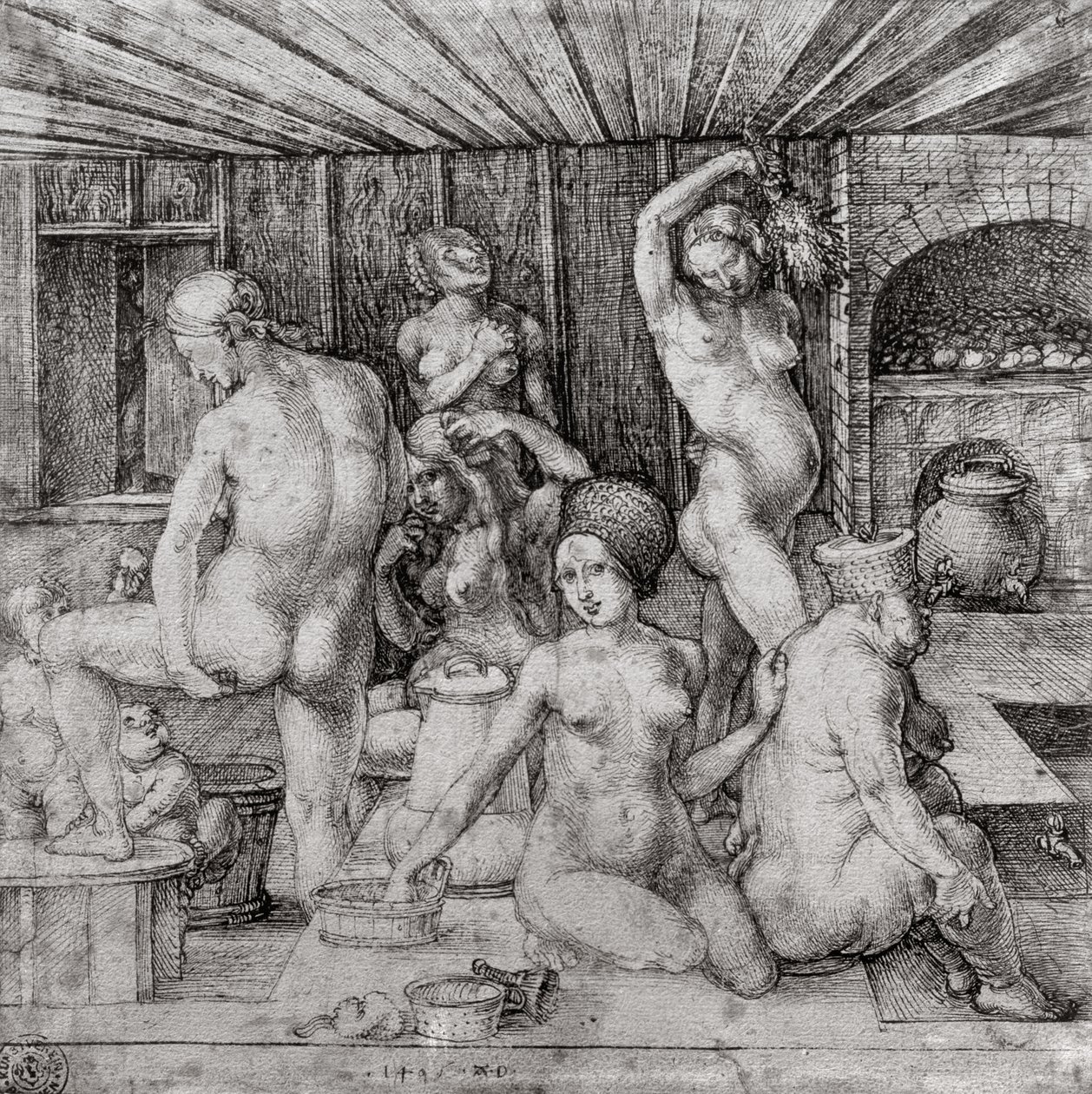 O banho das mulheres, 1496 de Albrecht Dürer