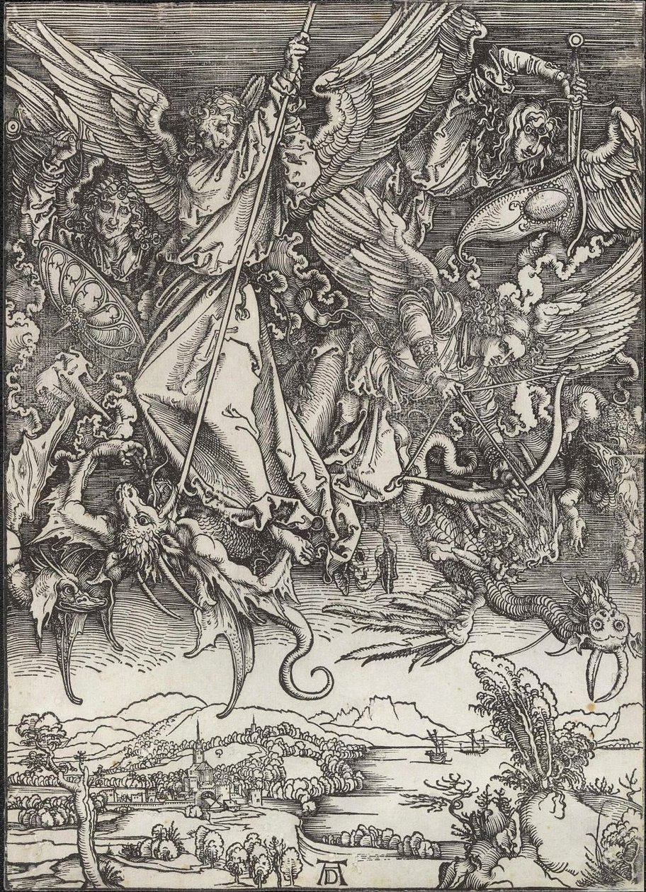 São Miguel lutando contra o dragão de Albrecht Dürer