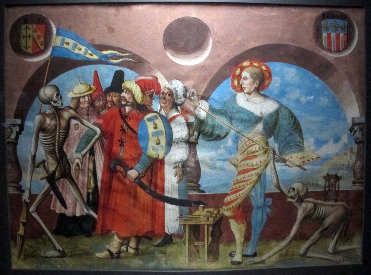 Cópia do Danse Macabre do cemitério dominicano de Berna de Albrecht Kauw