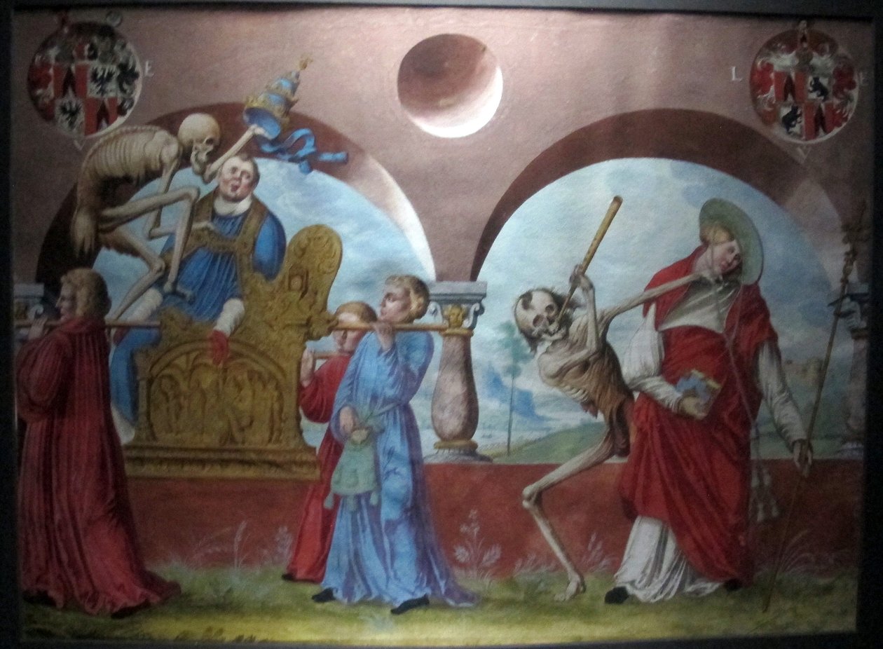 cópia da dança macabra perdida de m.manuel do cemitério dominicano de Berna (1512-20) de Albrecht Kauw