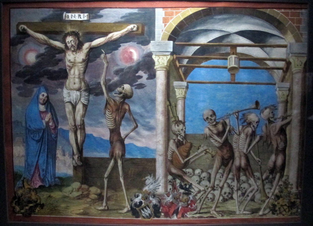 cópia da dança macabra perdida de m.manuel do cemitério dominicano de Berna (1512-20) de Albrecht Kauw