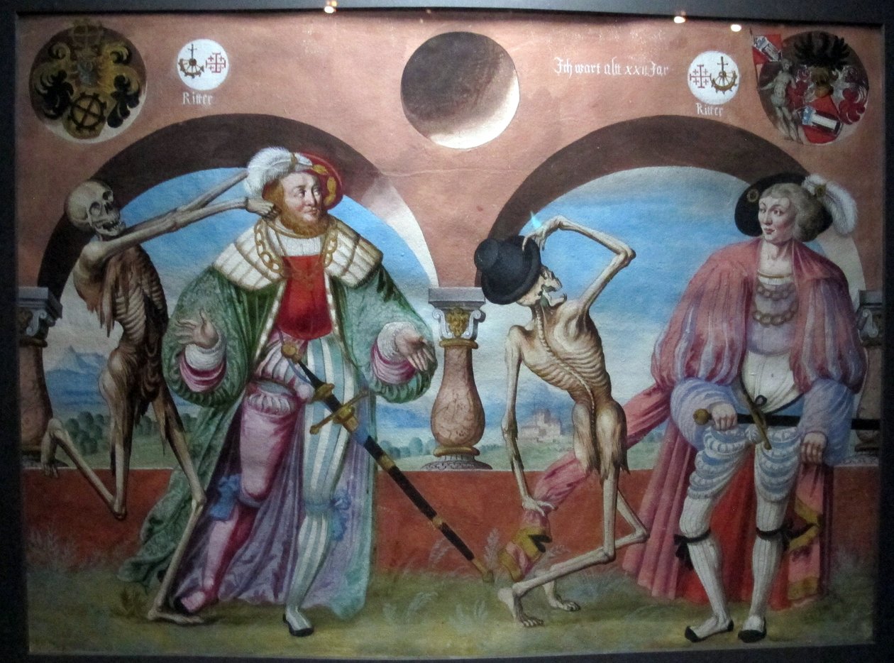 cópia da dança macabra perdida de m.manuel do cemitério dominicano de Berna (1512-20) de Albrecht Kauw
