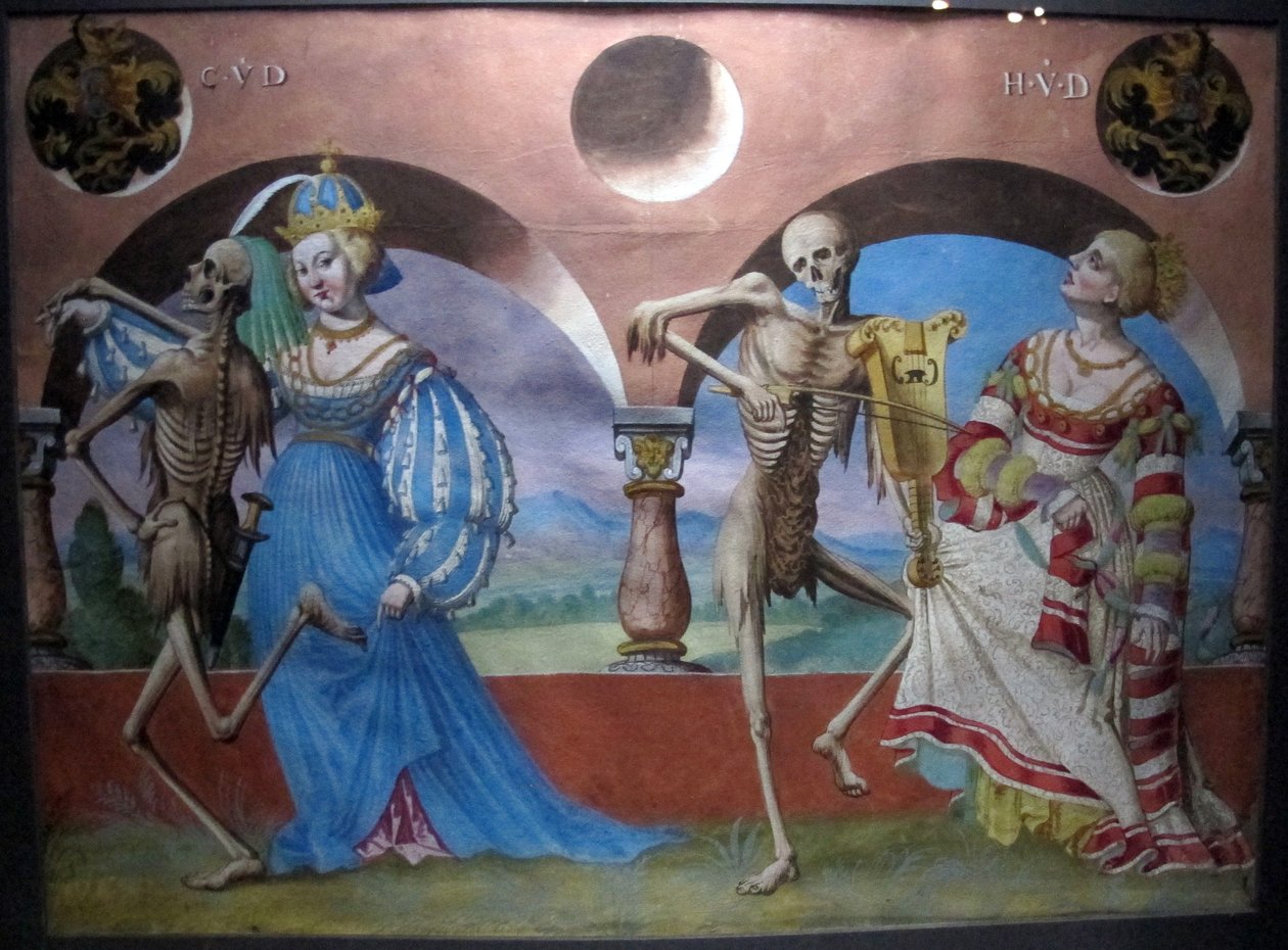 cópia da dança macabra perdida de m.manuel do cemitério dominicano de Berna (1512-20) de Albrecht Kauw