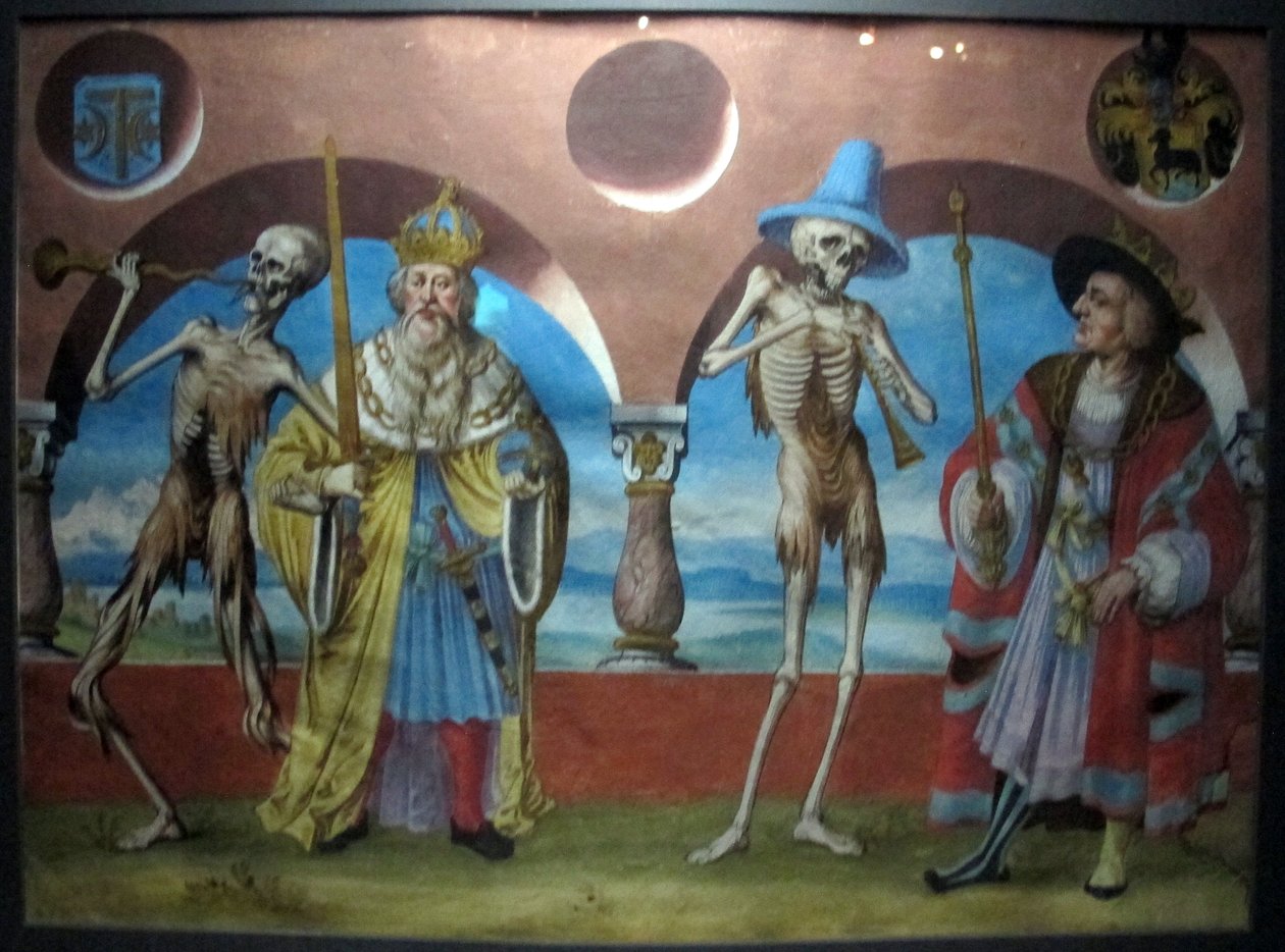 cópia da dança macabra perdida de m.manuel do cemitério dominicano de Berna (1512-20) de Albrecht Kauw