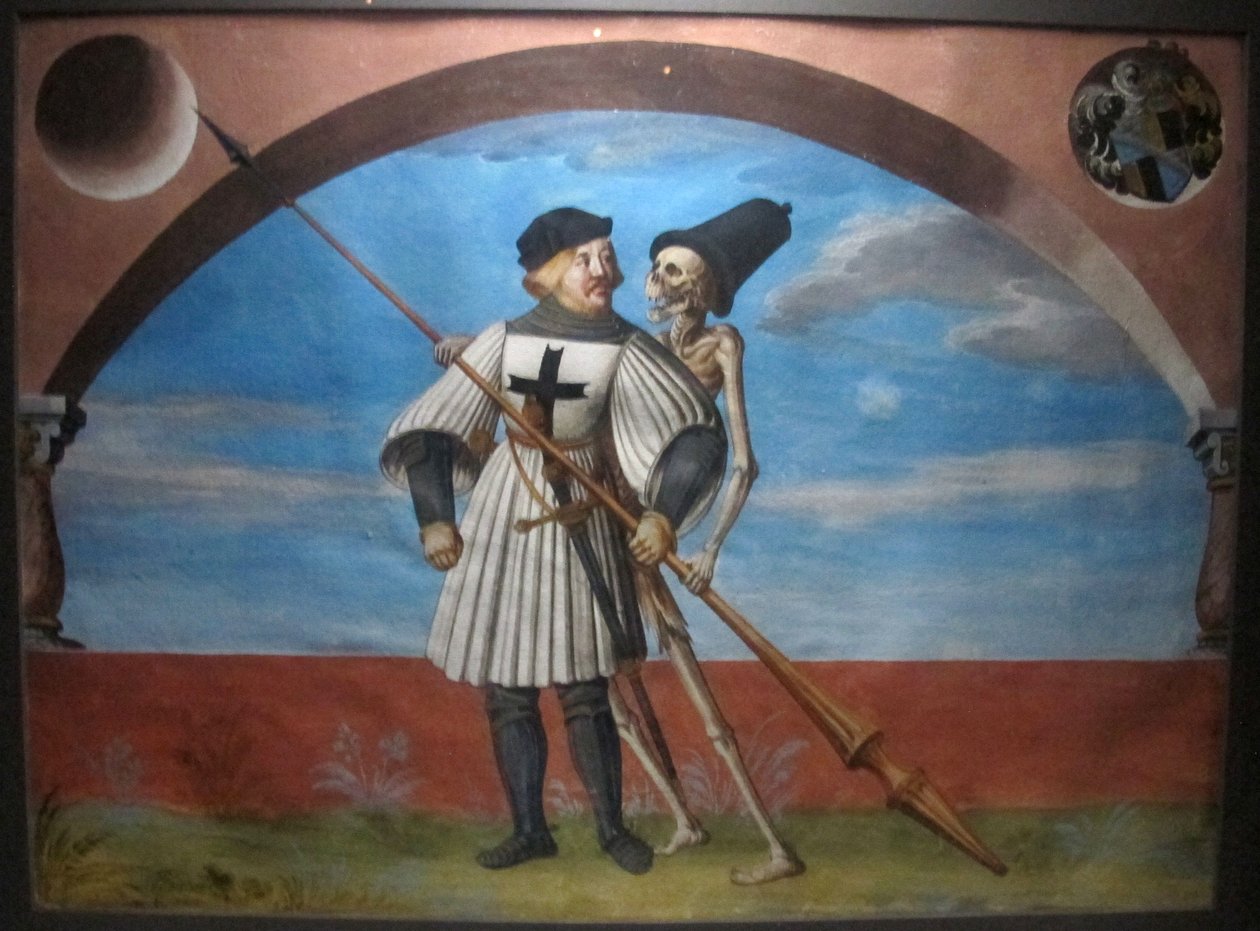 cópia da dança macabra perdida de m.manuel do cemitério dominicano de Berna (1512-20) de Albrecht Kauw