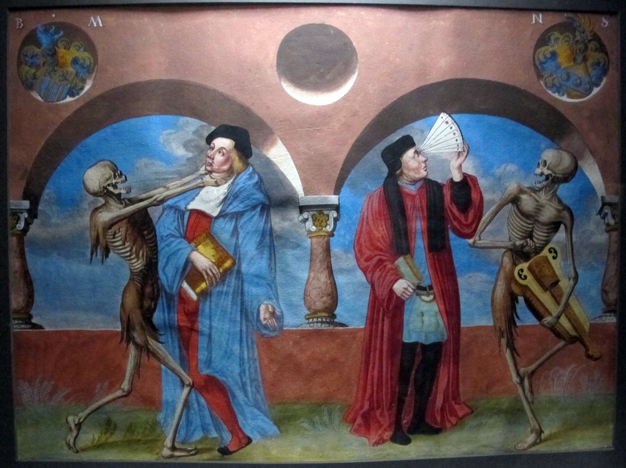 cópia da dança macabra perdida de m.manuel do cemitério dominicano de Berna (1512-20) de Albrecht Kauw