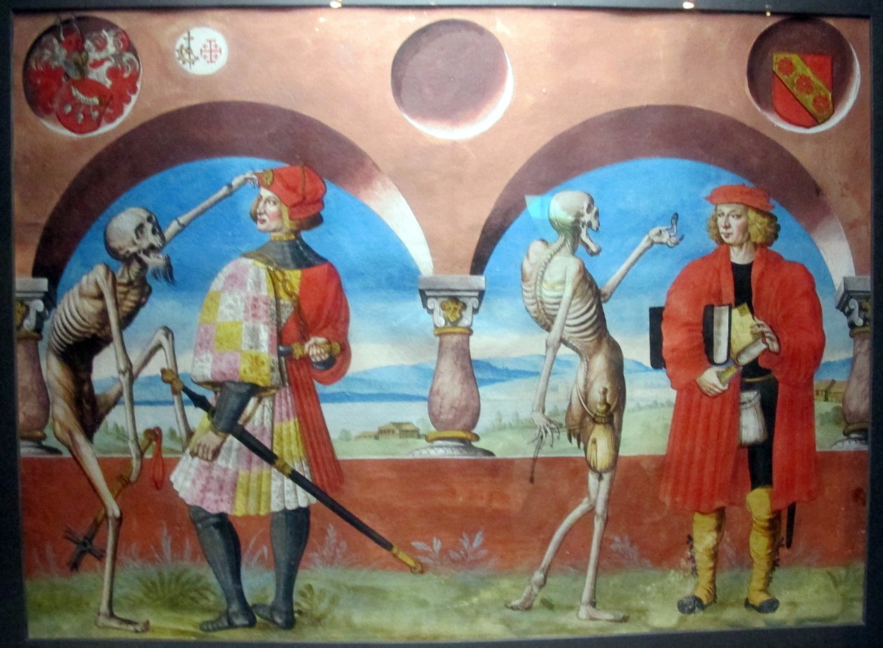cópia da dança macabra perdida de m.manuel do cemitério dominicano de Berna (1512-20) de Albrecht Kauw
