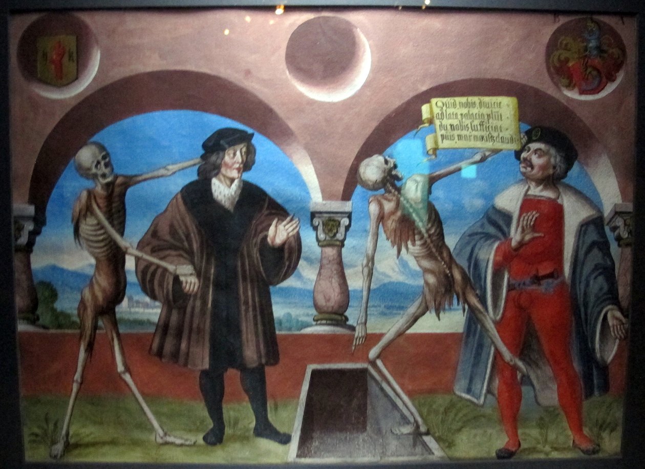 cópia da dança macabra perdida de m.manuel do cemitério dominicano de Berna (1512-20) de Albrecht Kauw
