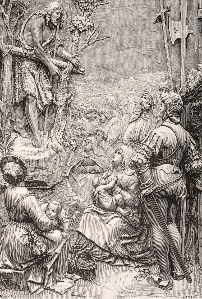 São João Batista Pregando no Deserto (gravura) de Albrecht (after) Durer or Duerer