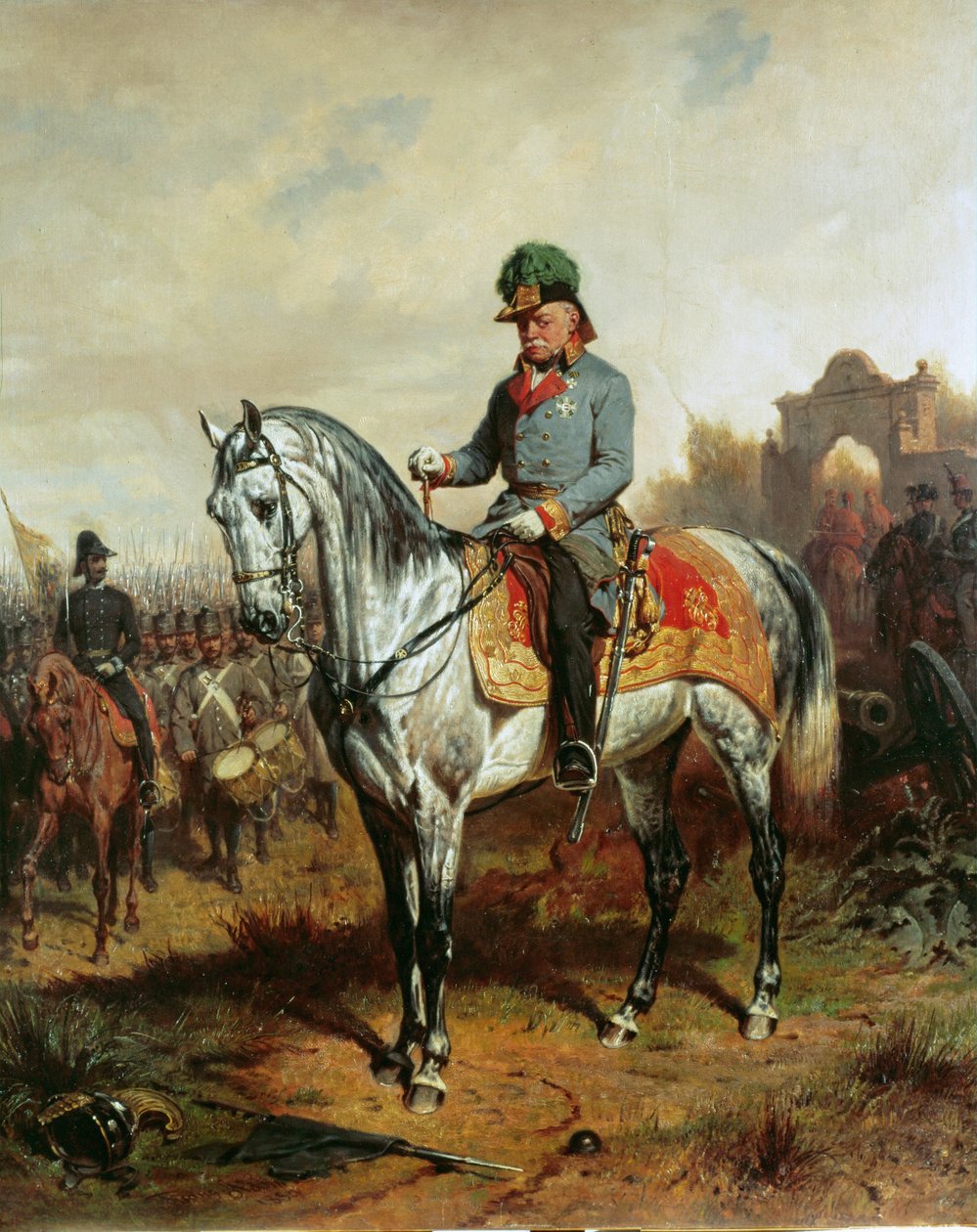 O marechal-de-campo Josef Conde Radetzky, comandante-chefe durante as campanhas contra a Itália ... de Albrecht Adam