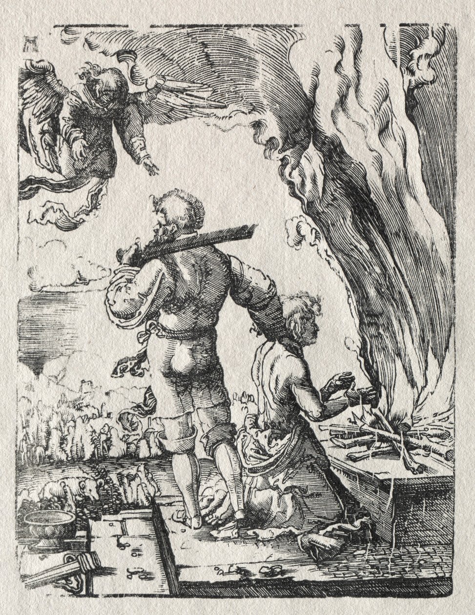 Sacrifício de Abrahams, c. 1520 de Albrecht Altdorfer