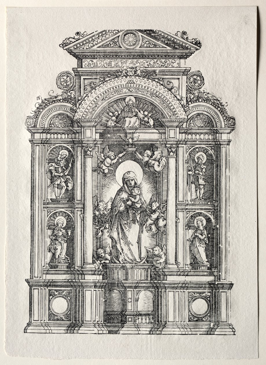 Altar com a bela Maria de Regensburg de Albrecht Altdorfer