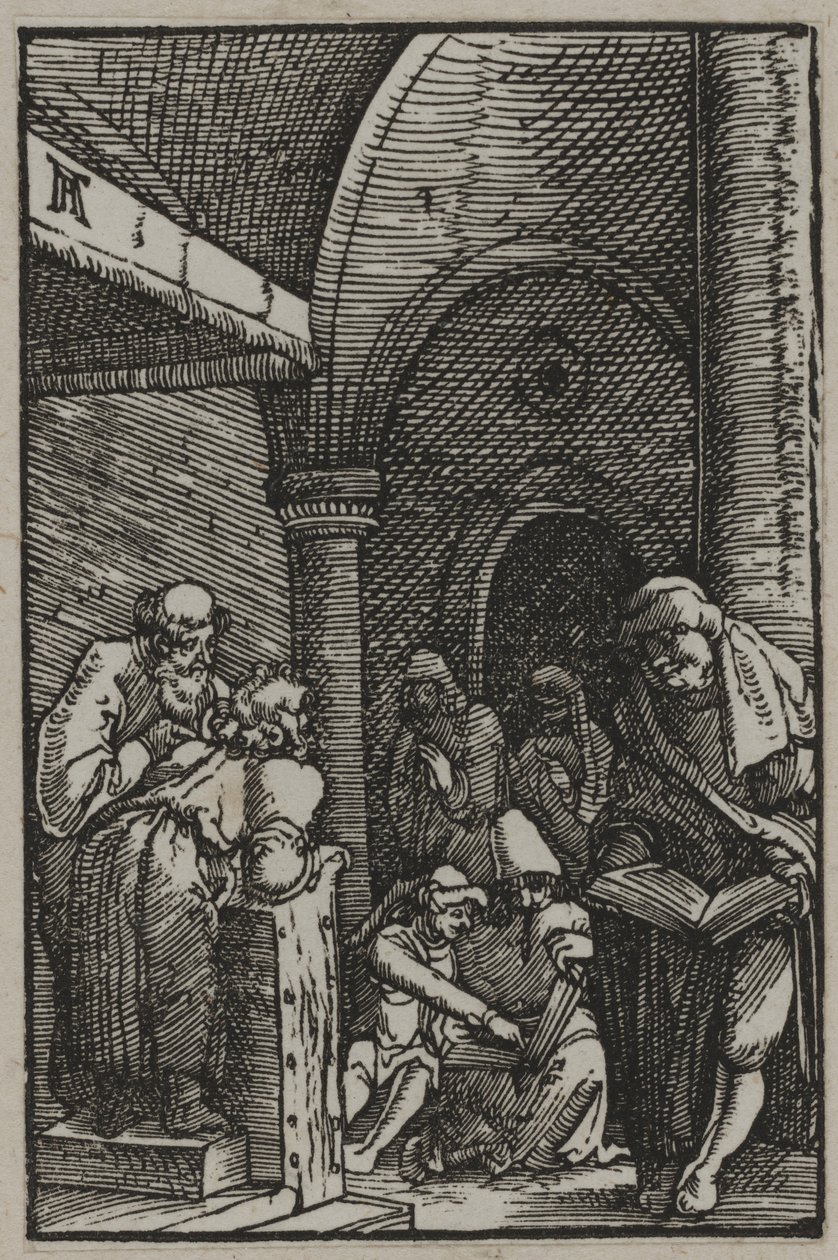 Cristo entre os médicos, c.1515 (xilogravura) de Albrecht Altdorfer