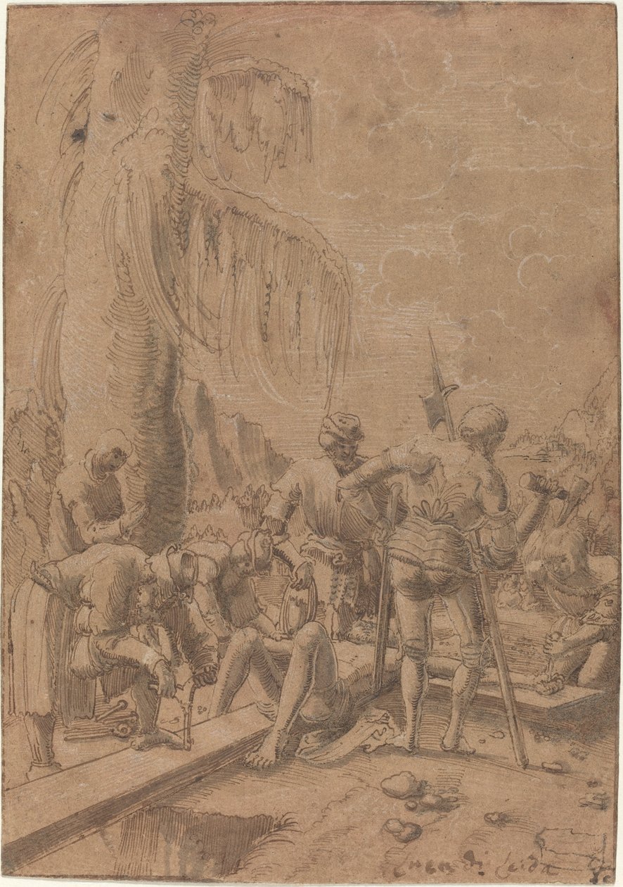 Cristo pregado na cruz de Albrecht Altdorfer