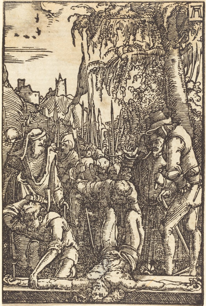 Cristo pregado na cruz de Albrecht Altdorfer