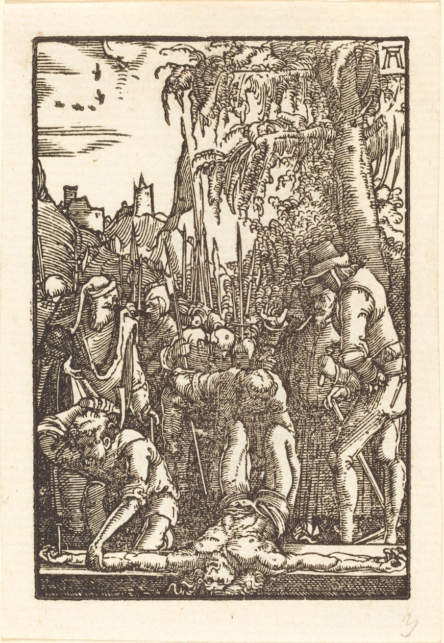 Cristo pregado na cruz de Albrecht Altdorfer