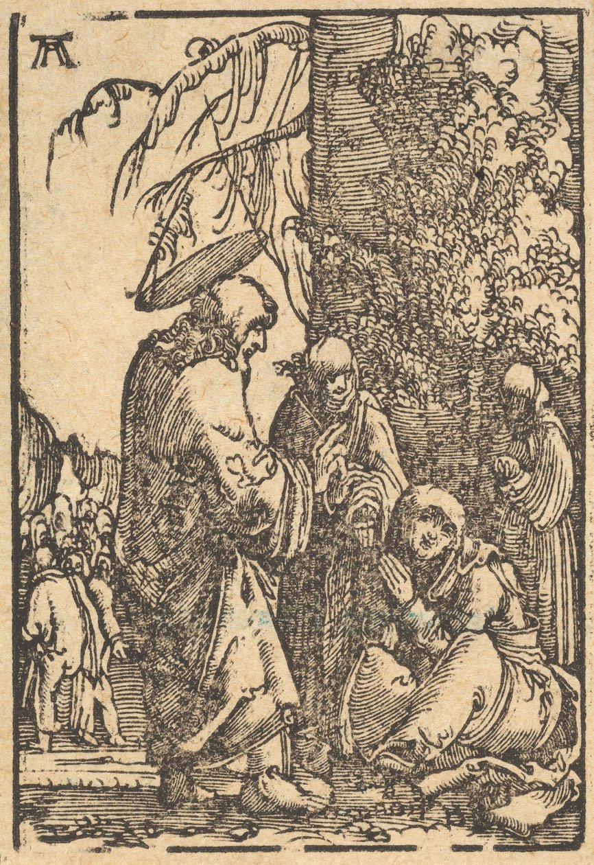 Cristo se despedindo de sua mãe, da queda e salvação da humanidade através do ..., ca. 1513 de Albrecht Altdorfer