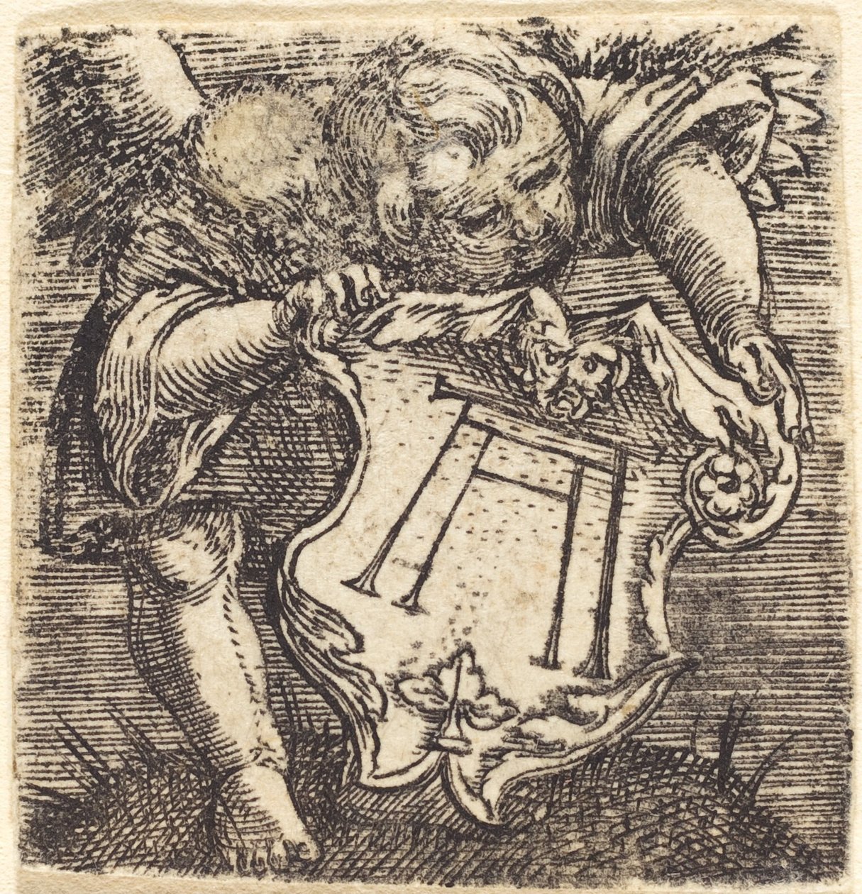 Gênios com Schram de Altdorfer de Albrecht Altdorfer