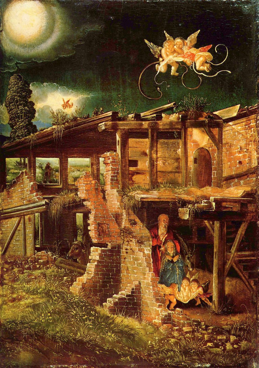 Alemão: Die Geburt Christi O Nascimento de Cristo de Albrecht Altdorfer