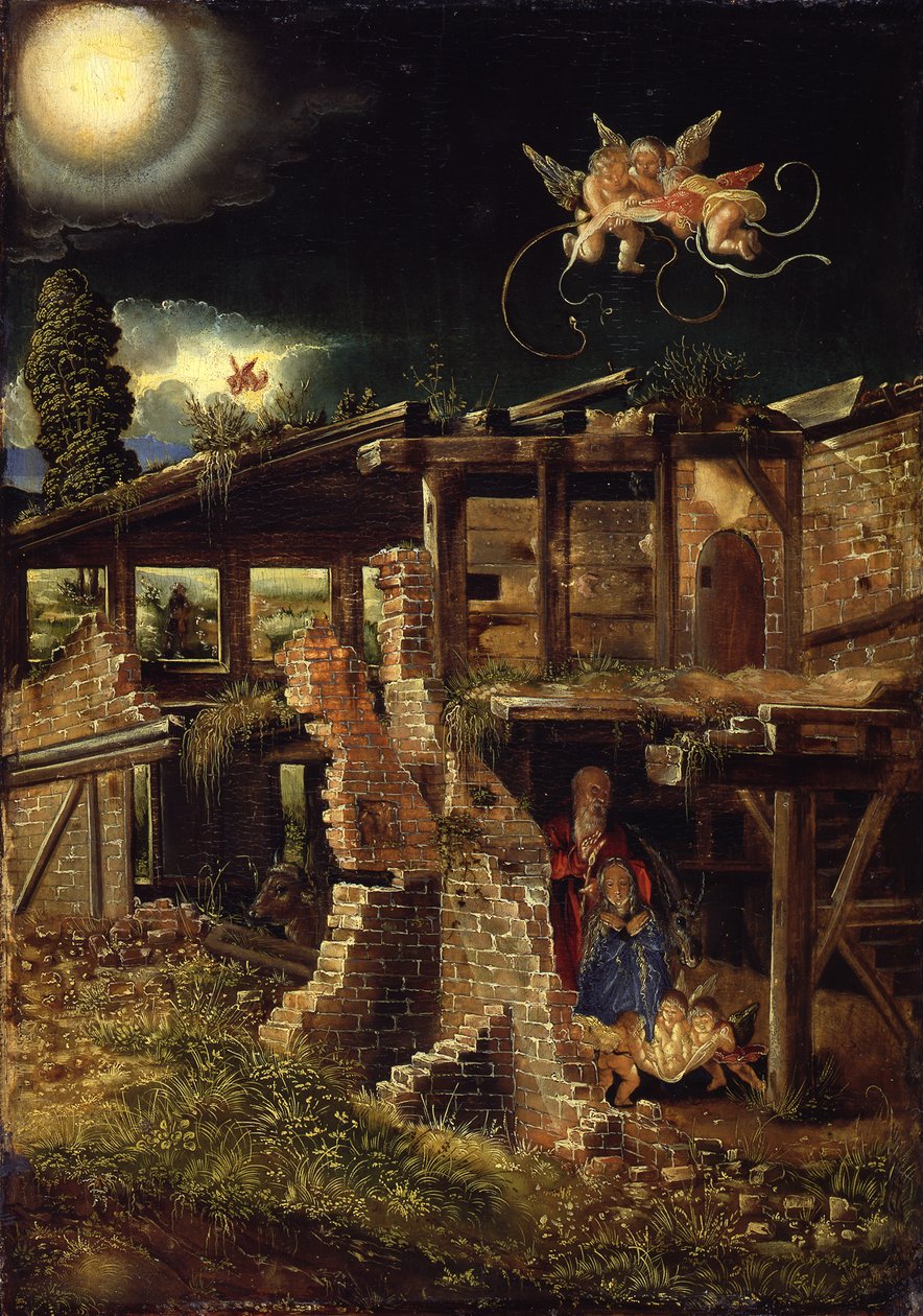 Alemão: Die Geburt Christi O Nascimento de Cristo de Albrecht Altdorfer