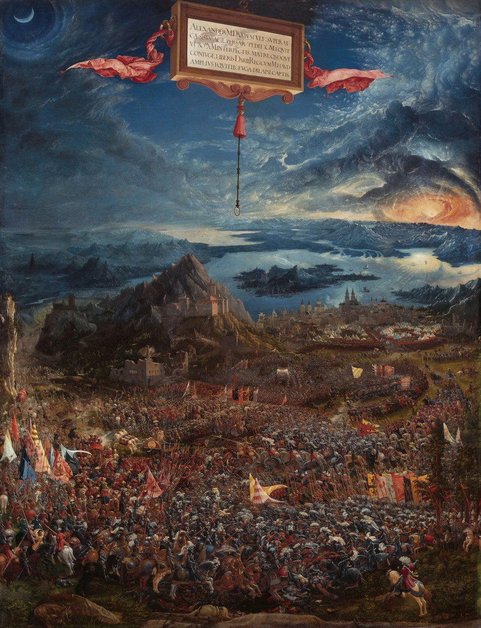Alemão: Historienzyklus: Alexanderschlacht (Schlacht bei Issus) A Batalha de Alexandre em Issus de Albrecht Altdorfer