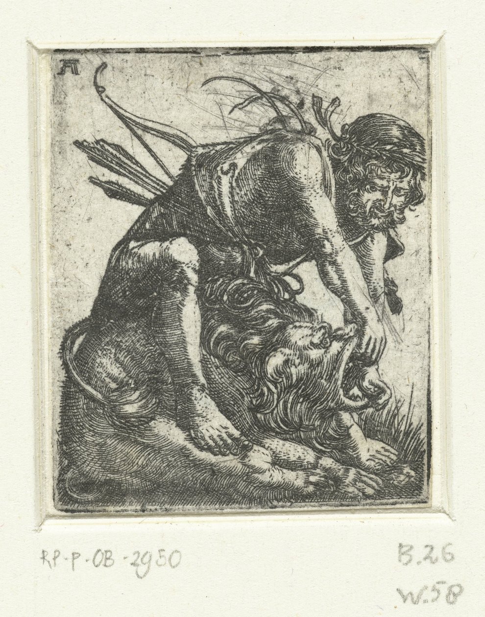 Hércules mata o leão da Nemeia de Albrecht Altdorfer