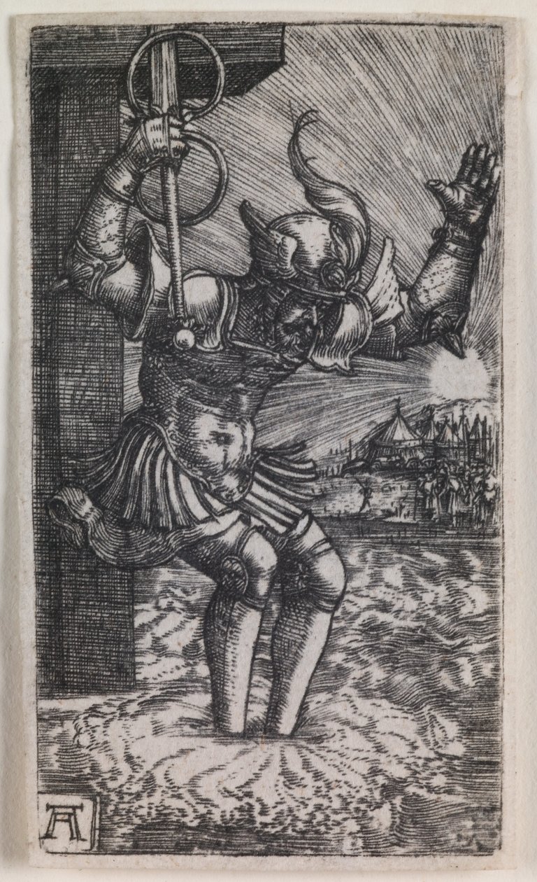 Horatius Cocles saltando no Tibre de Albrecht Altdorfer