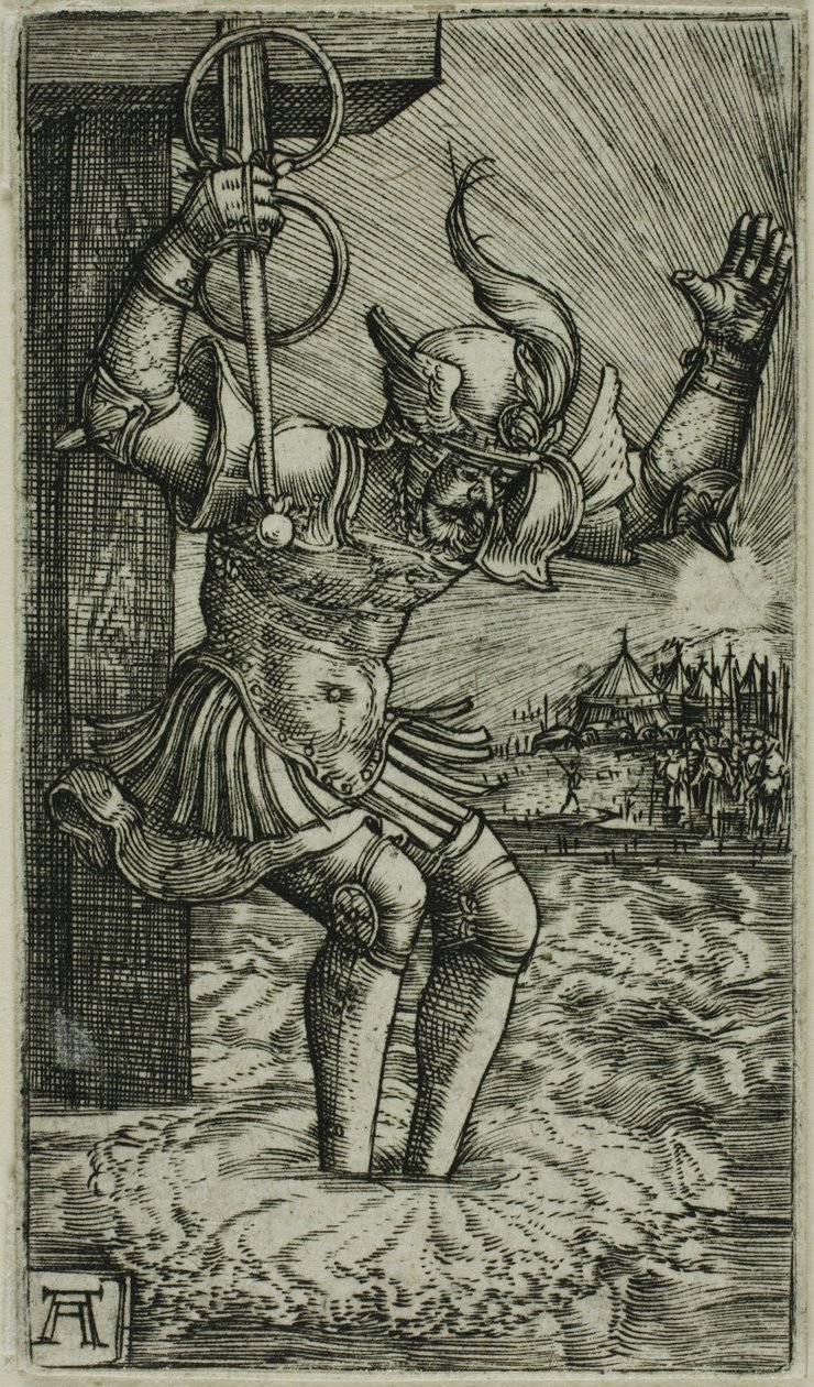 Horatius Cocles saltando no Tibre de Albrecht Altdorfer