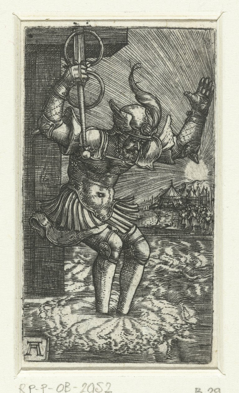 Horace Cocles salta para o Tibre de Albrecht Altdorfer