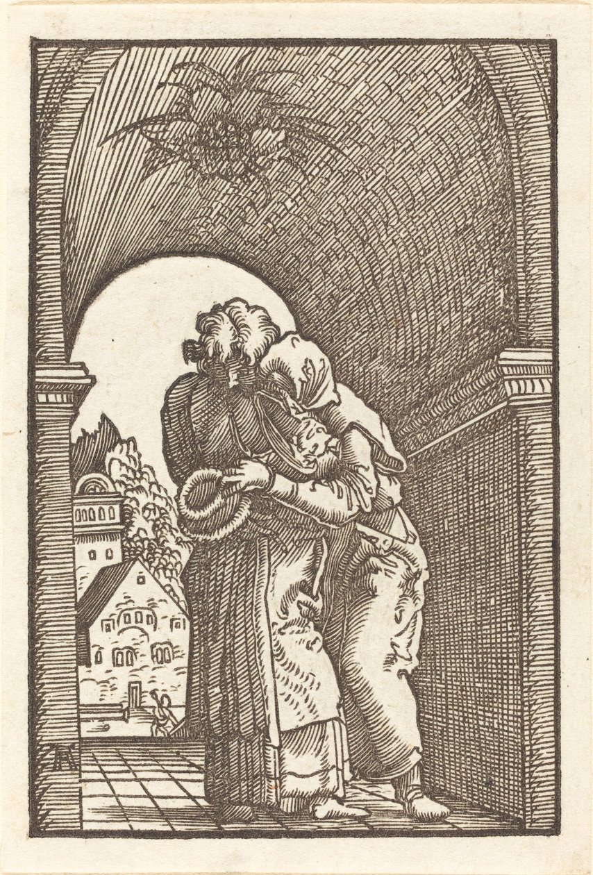 Joachim abraçando Anna de Albrecht Altdorfer