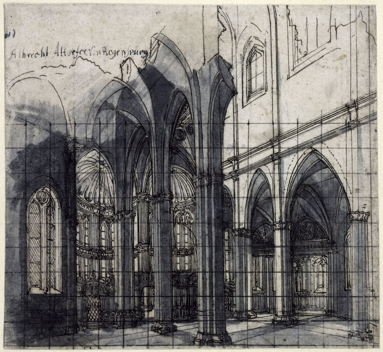 Interior de igreja de Albrecht Altdorfer