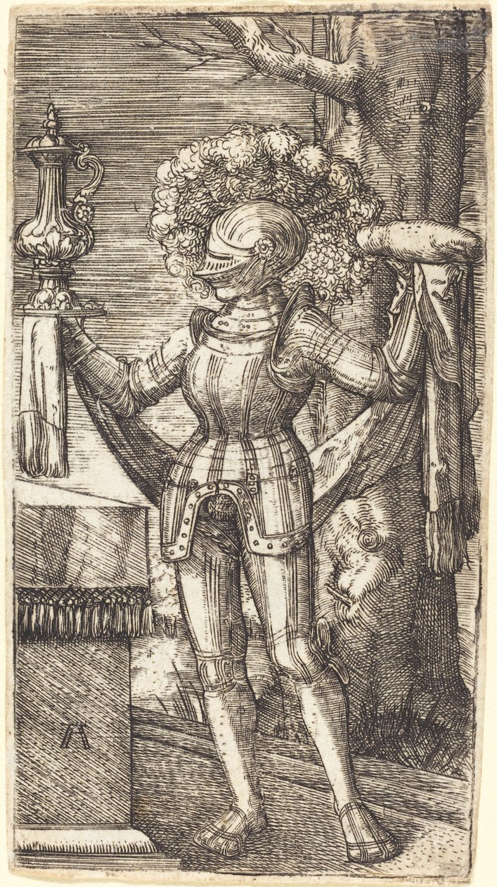 Cavaleiro de armadura com pão e vinho de Albrecht Altdorfer