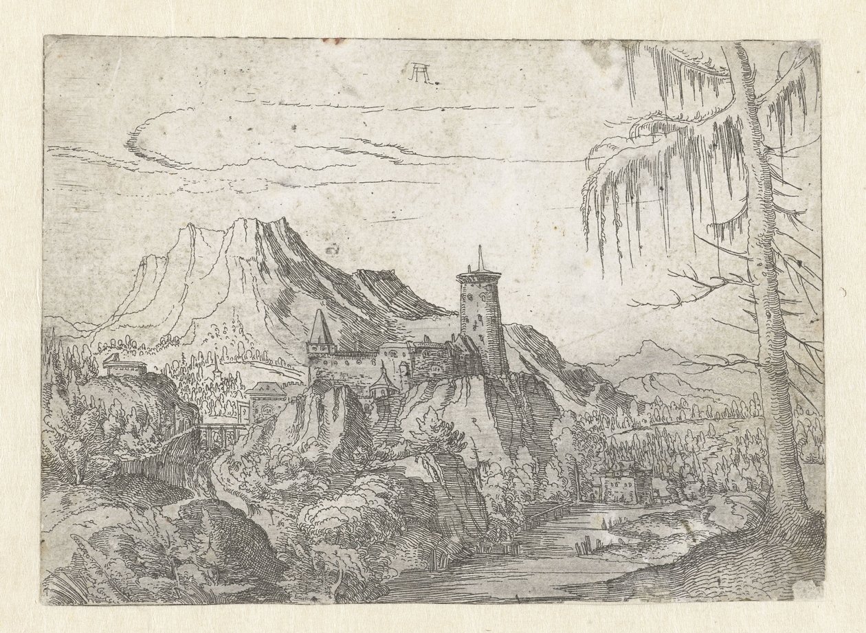 Paisagem com grande castelo de Albrecht Altdorfer