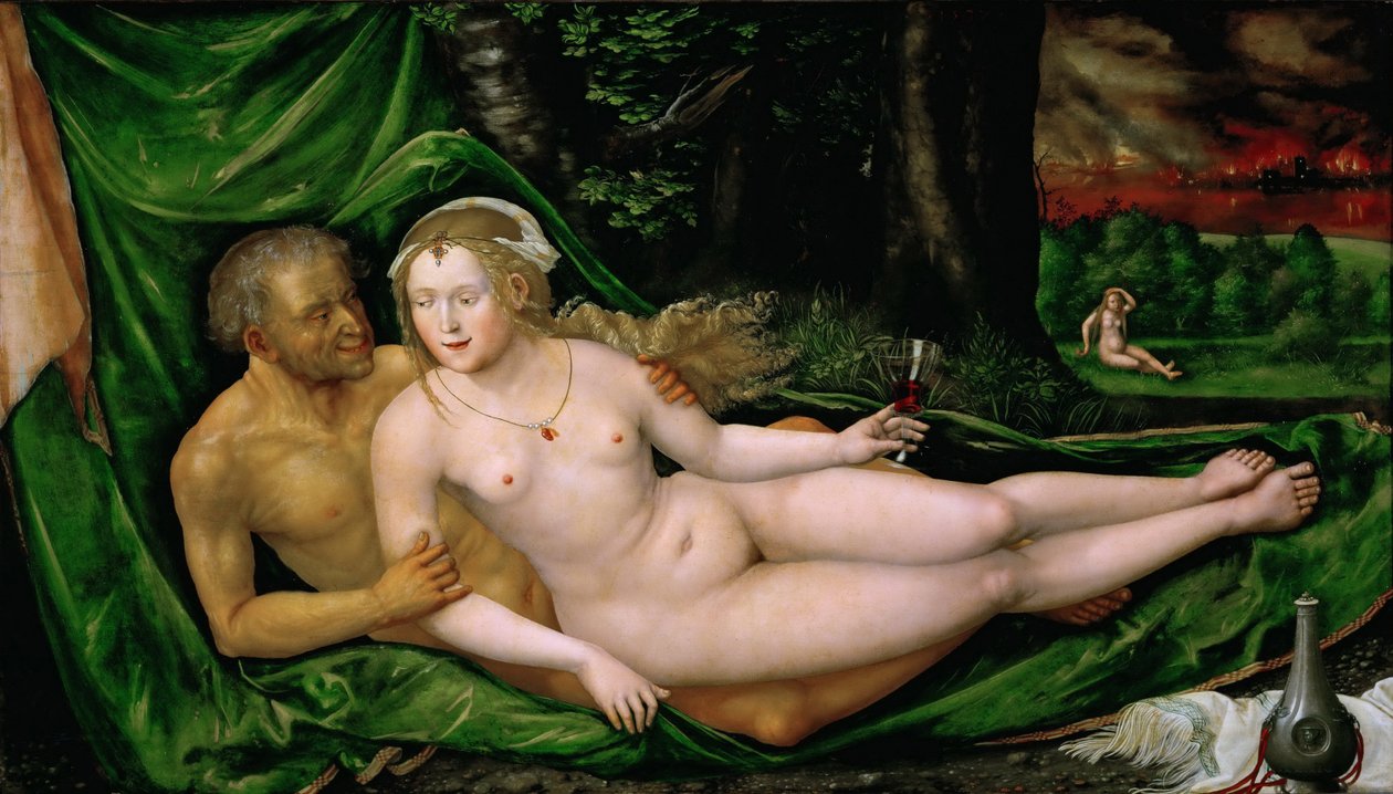 Ló e suas filhas, 1537 de Albrecht Altdorfer