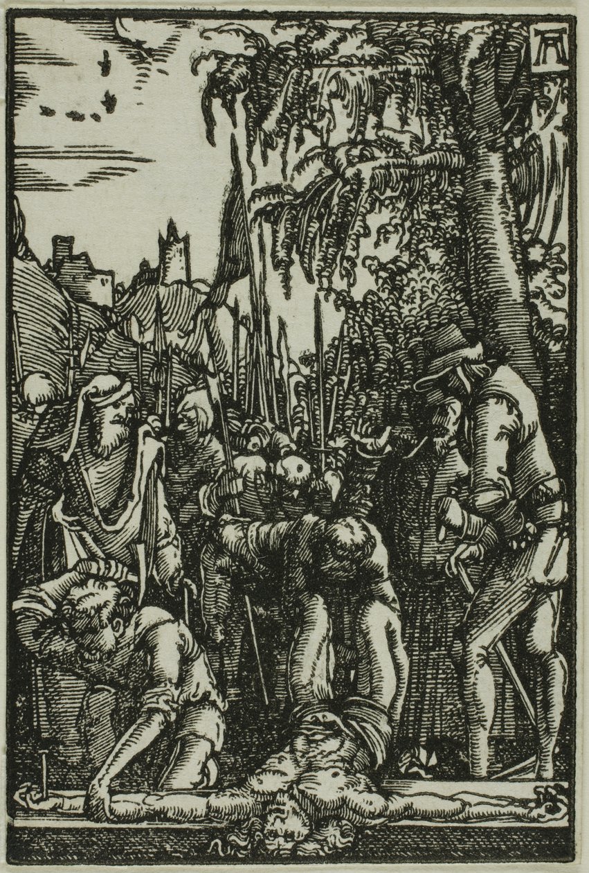 Pregando na cruz, da queda e redenção do homem de Albrecht Altdorfer