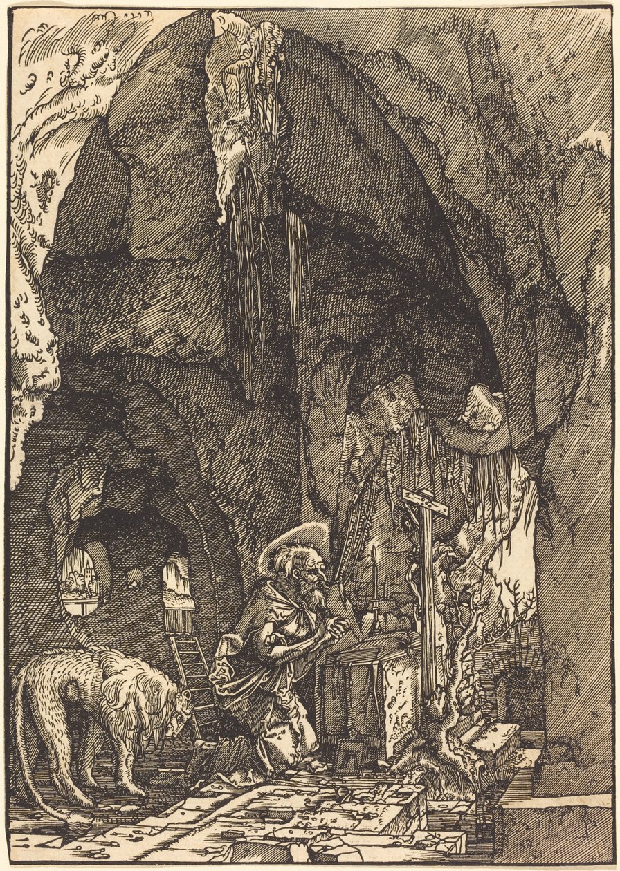 São Jerónimo numa caverna de Albrecht Altdorfer