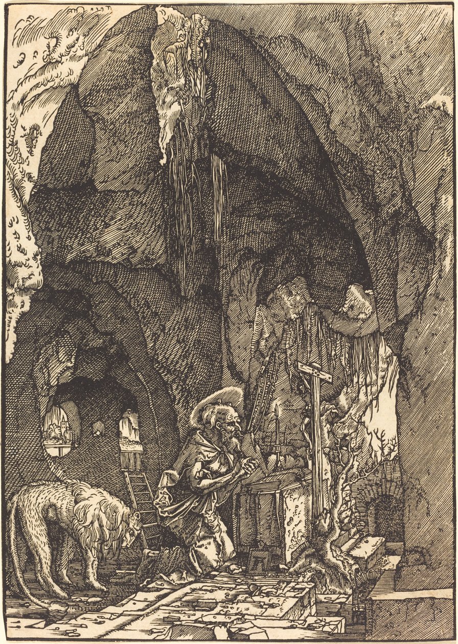 São Jerônimo na Caverna de Albrecht Altdorfer