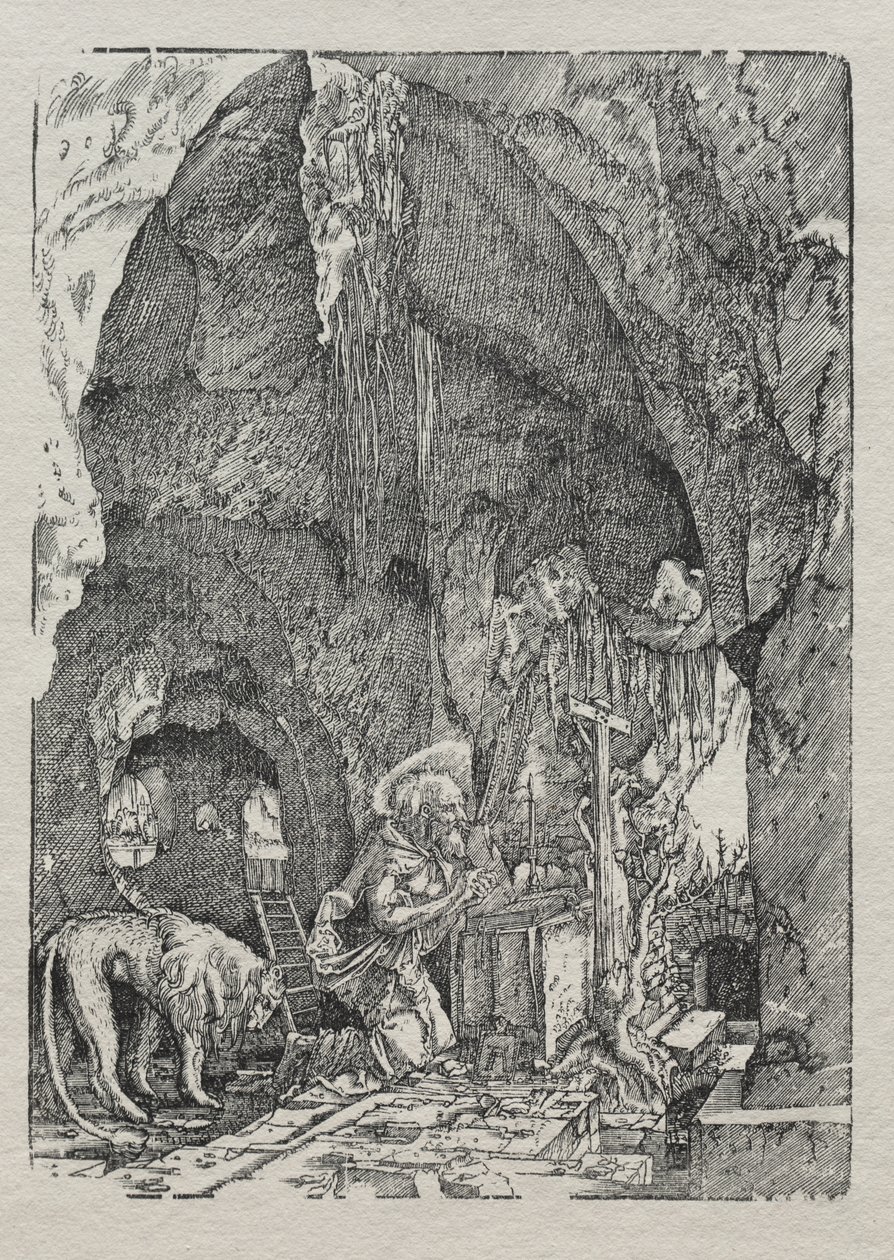 São Jerônimo na Caverna de Albrecht Altdorfer