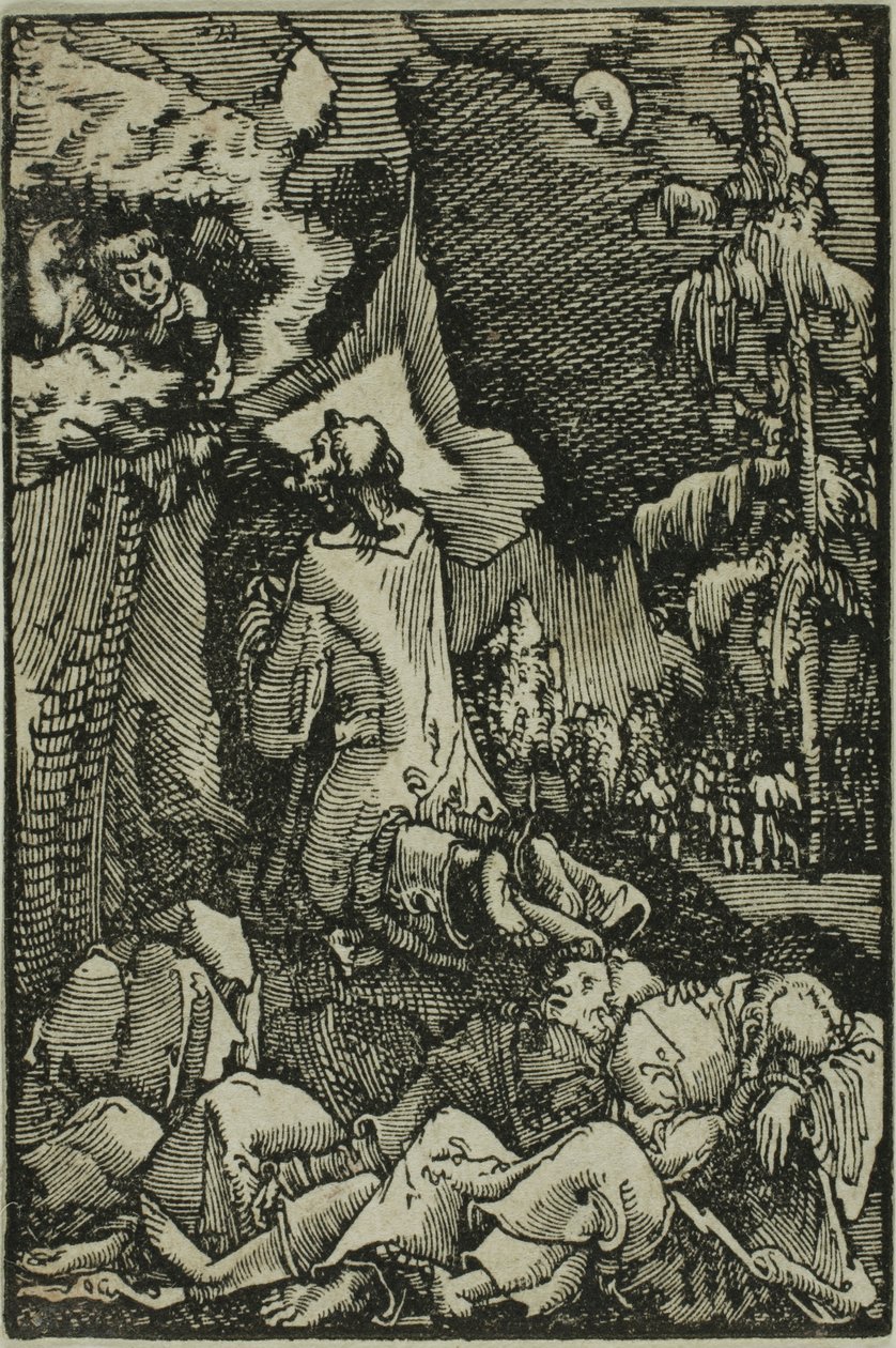 A agonia no jardim, de A queda e redenção do homem de Albrecht Altdorfer
