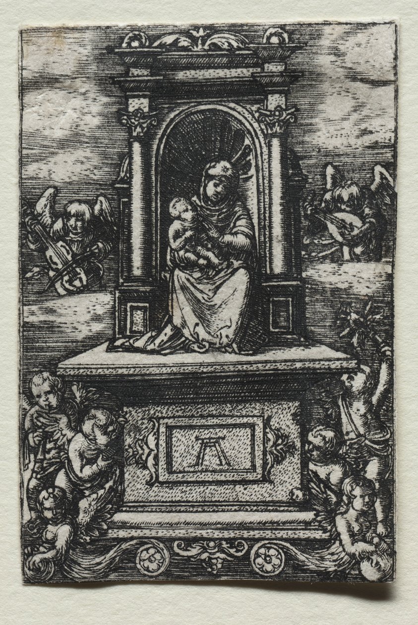A bela Virgem de Ratisbona em um Altar de Albrecht Altdorfer