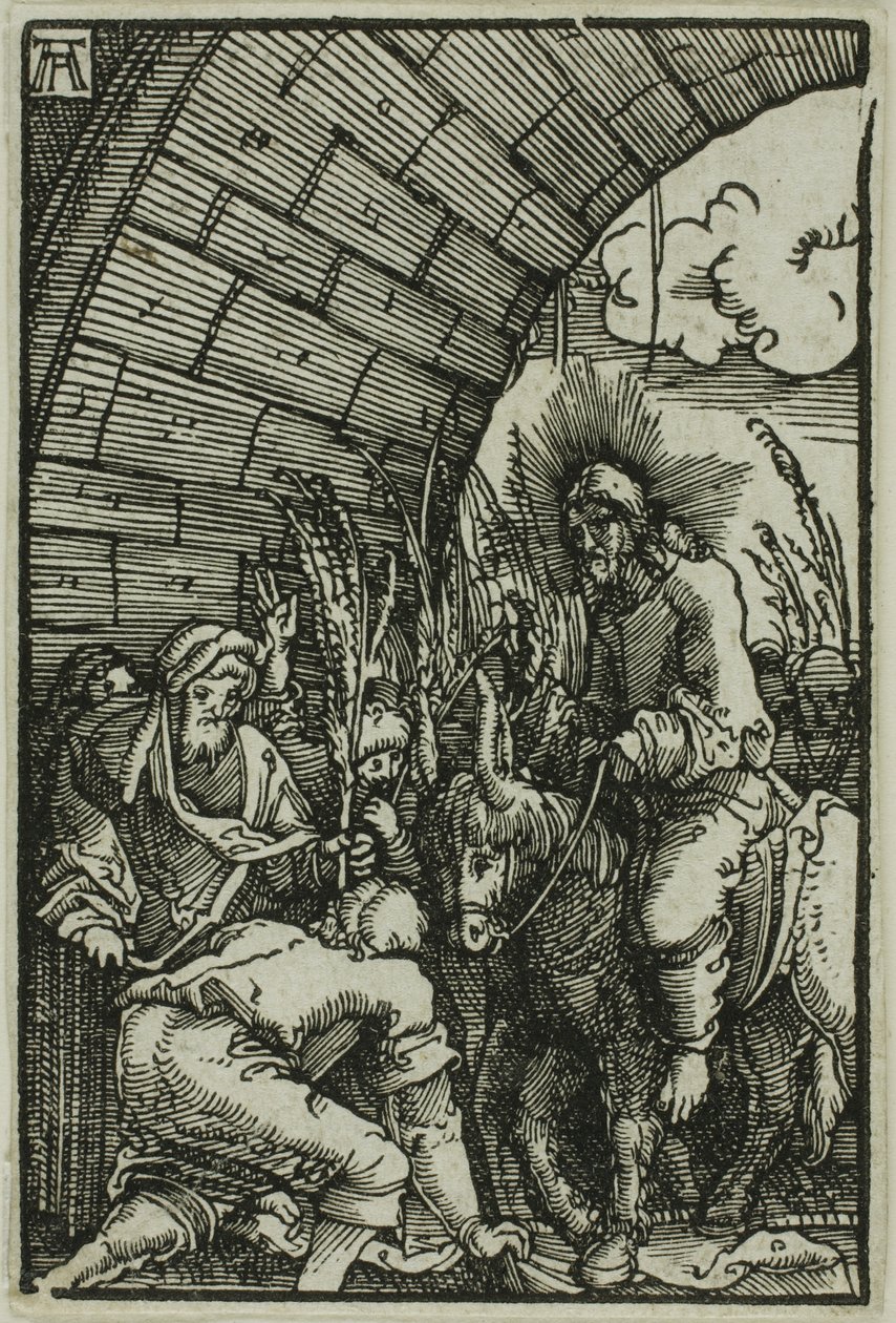 A entrada em Jerusalém, da queda e redenção do homem de Albrecht Altdorfer