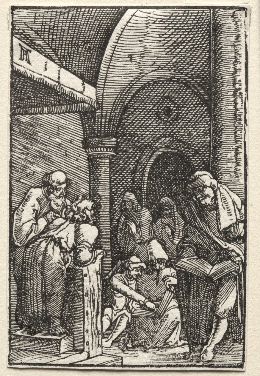 A Queda e Redenção do Homem: Cristo Disputando com os Médicos, c. 1515 de Albrecht Altdorfer