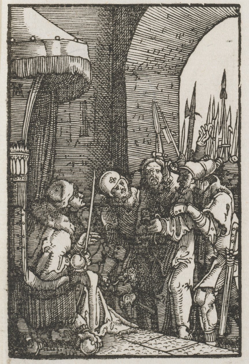 A queda e redenção do homem: Cristo diante de Pilatos de Albrecht Altdorfer