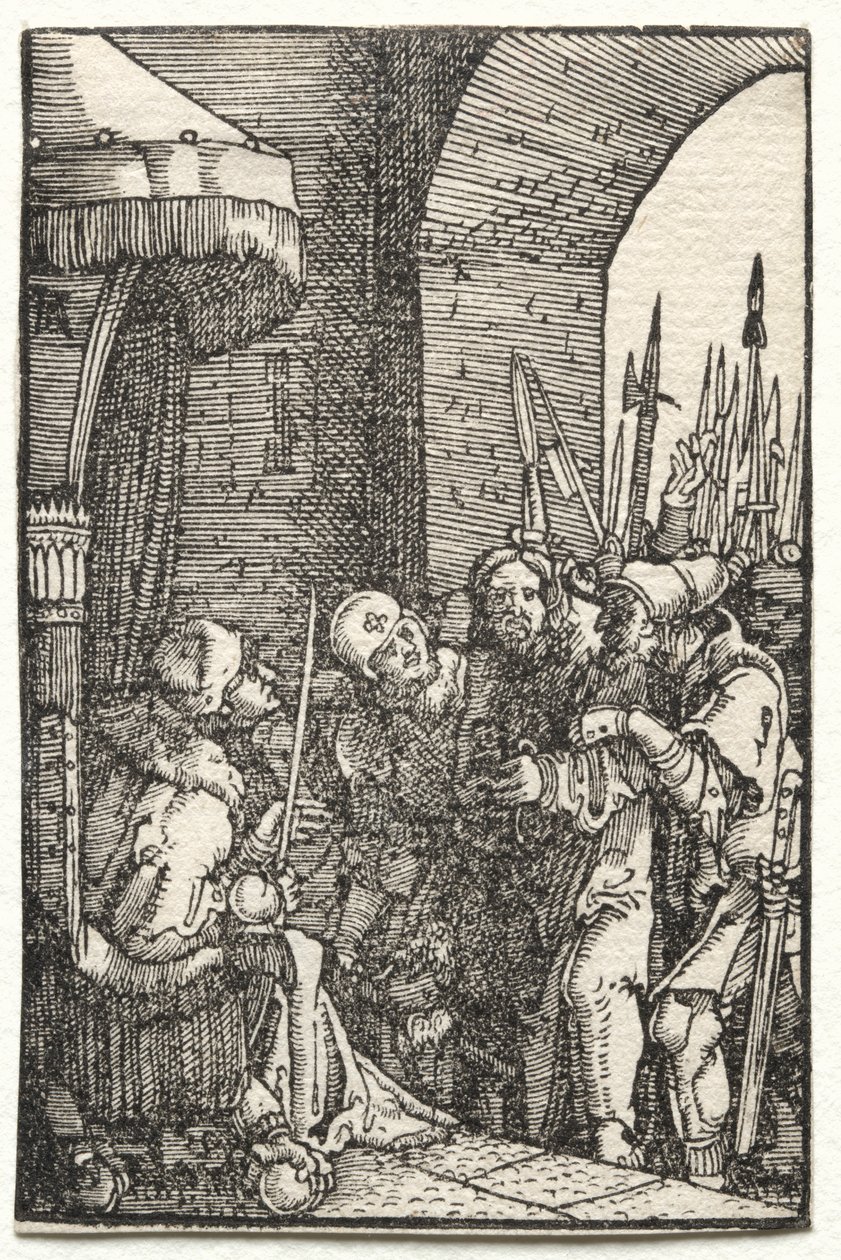 A queda e redenção do homem: Cristo antes de Pilatos, c. 1515 de Albrecht Altdorfer