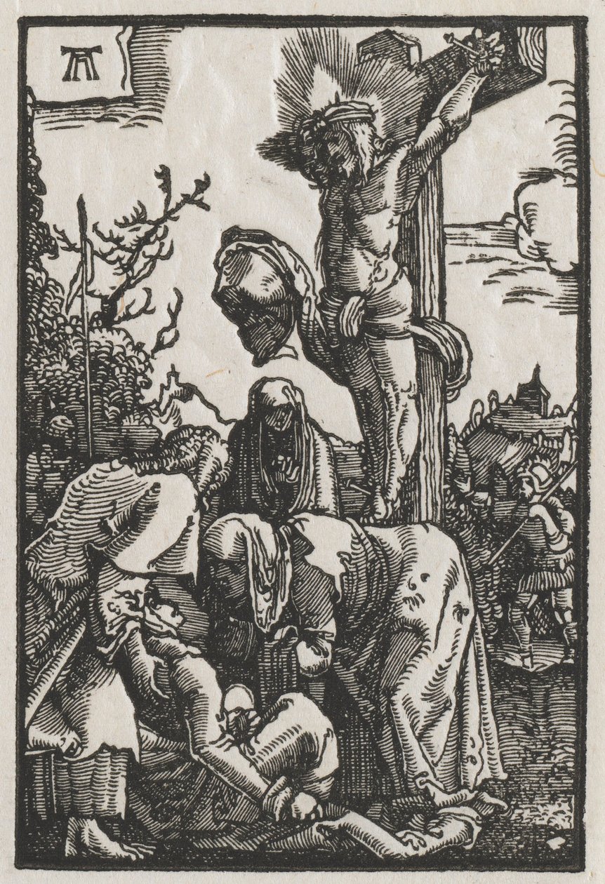 A queda e redenção do homem: Cristo na cruz, c. 1515 de Albrecht Altdorfer