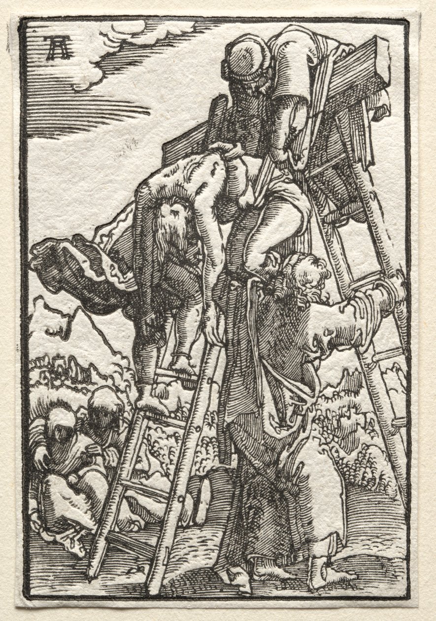 A Queda e Redenção do Homem: Descida da Cruz, c. 1515 de Albrecht Altdorfer