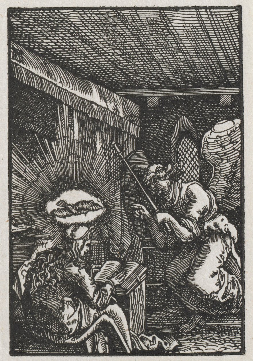 A Queda e Redenção do Homem: A Anunciação, c. 1513 de Albrecht Altdorfer