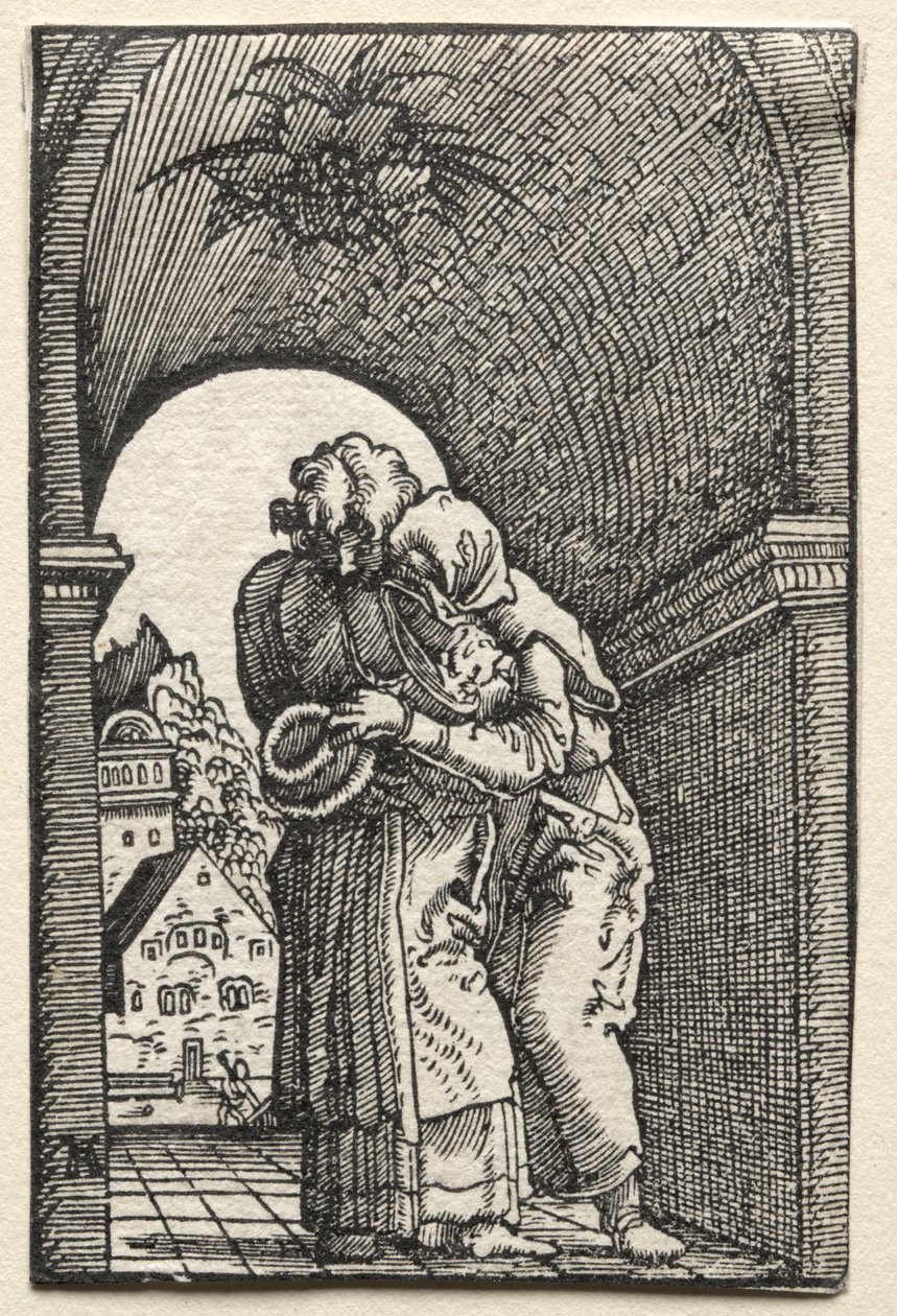 A Queda e Redenção do Homem: O Abraço de Joaquim e Ana no Portão Dourado de Albrecht Altdorfer