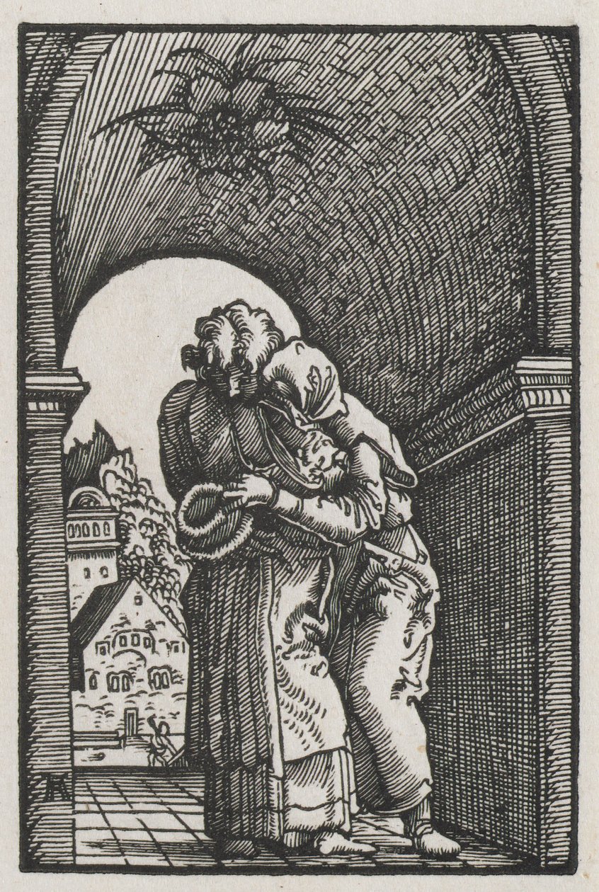 A Queda e Redenção do Homem: O Abraço de Joaquim e Ana no Portão Dourado de Albrecht Altdorfer