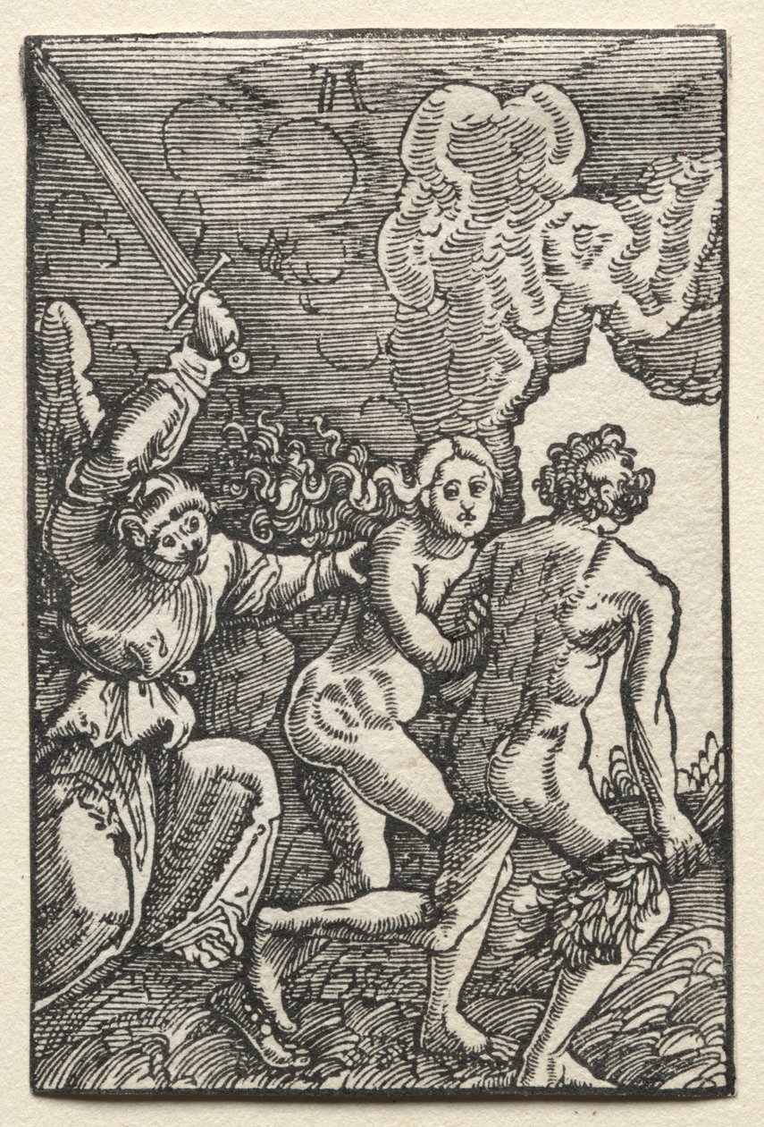 A Queda e Redenção do Homem: A Expulsão do Éden, c. 1515 de Albrecht Altdorfer